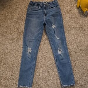 Levi's Light Blue Distressed Skinny Jeans